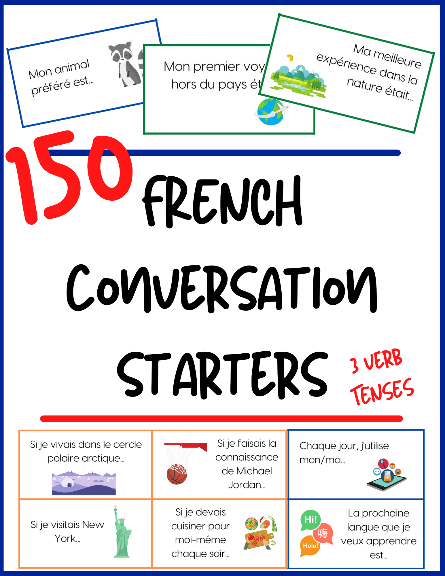French Conversation Starters - Speak French in the classroom