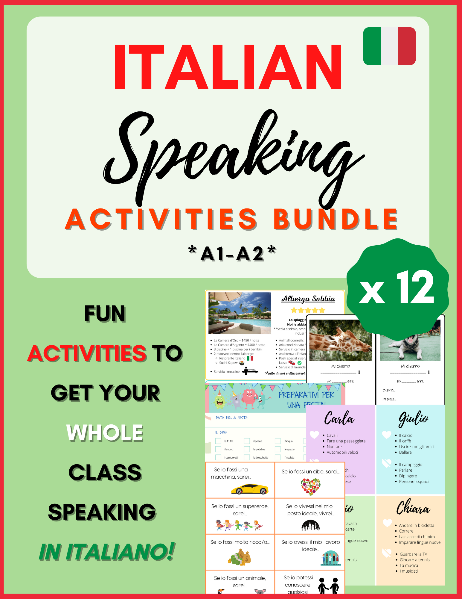 Italian Language Speaking Activities for the Italian Classroom