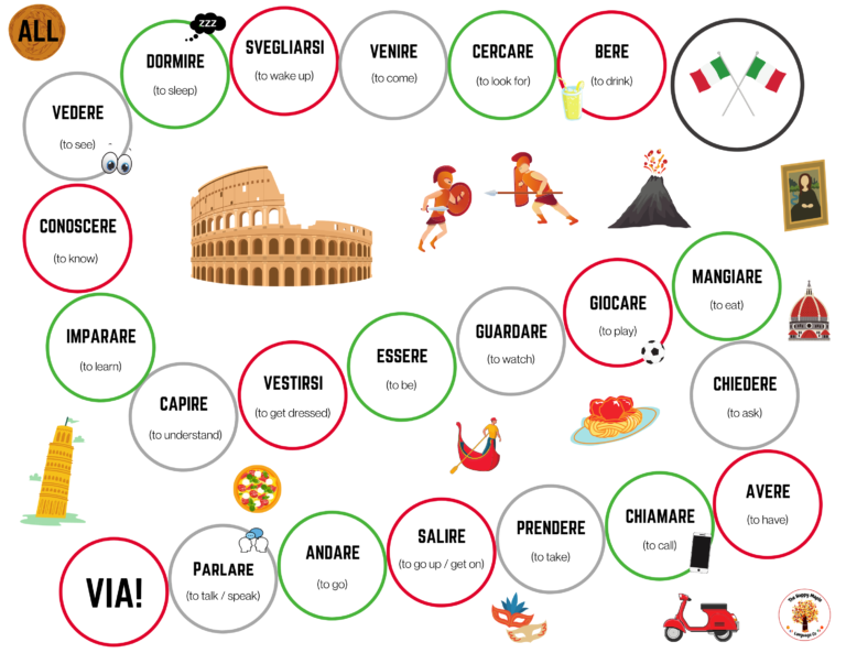 Italian verbs board game free download