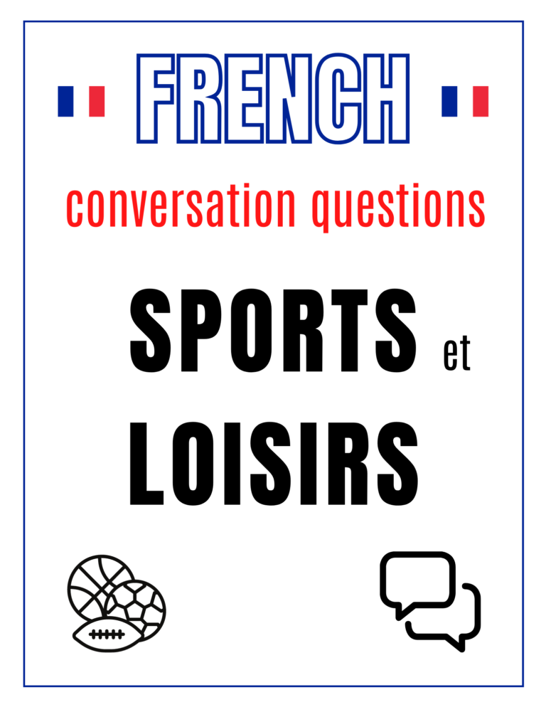 French Sports and Hobbies Conversation Questions Free Download