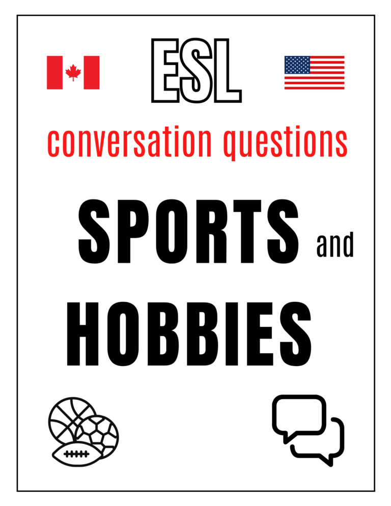 English ESL Sports and Hobbies Conversation Questions Free Download