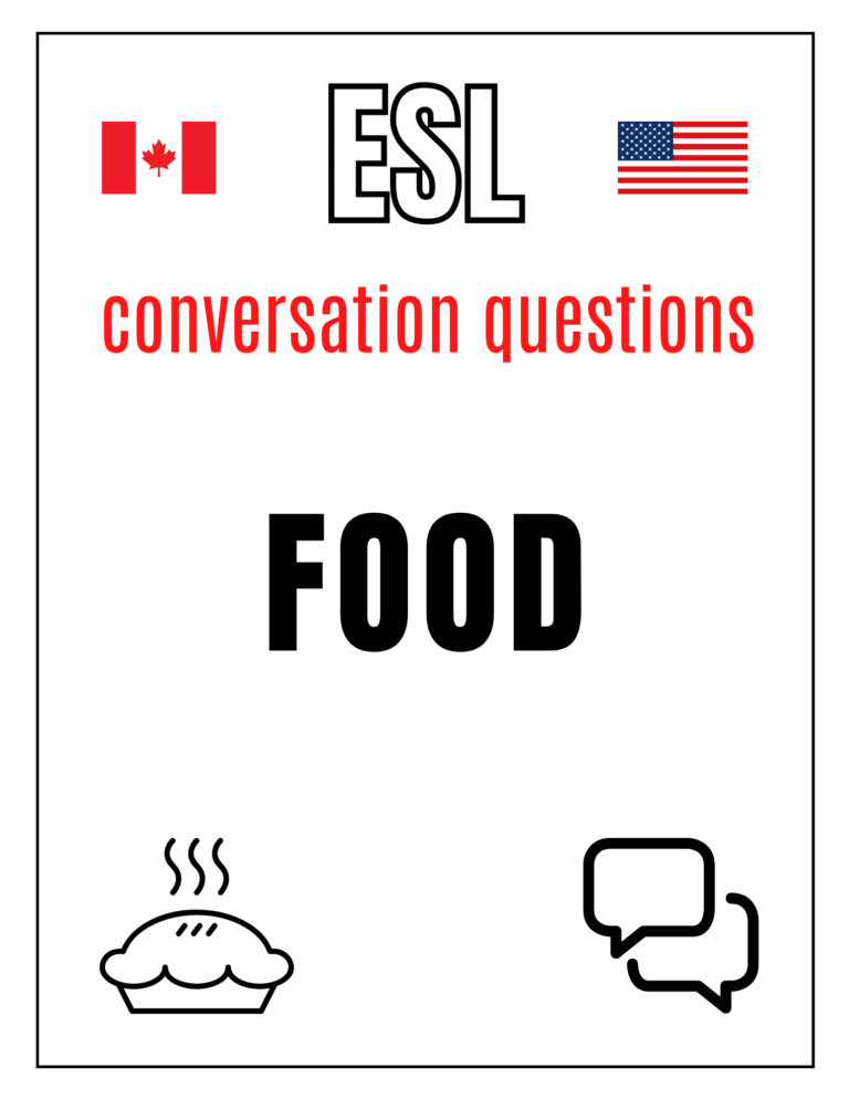 English ESL Food Conversation Questions Free Download