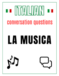 Italian Music / Musica Conversation Questions Free Download