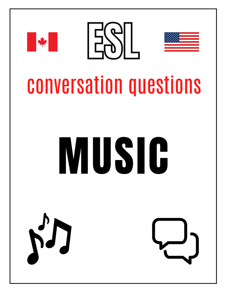 English ESL Music Conversation Questions Free Download
