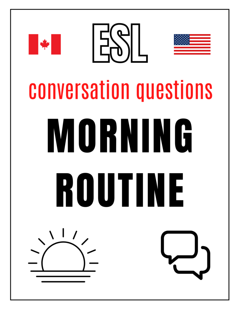 English ESL Morning Routine Conversation Questions