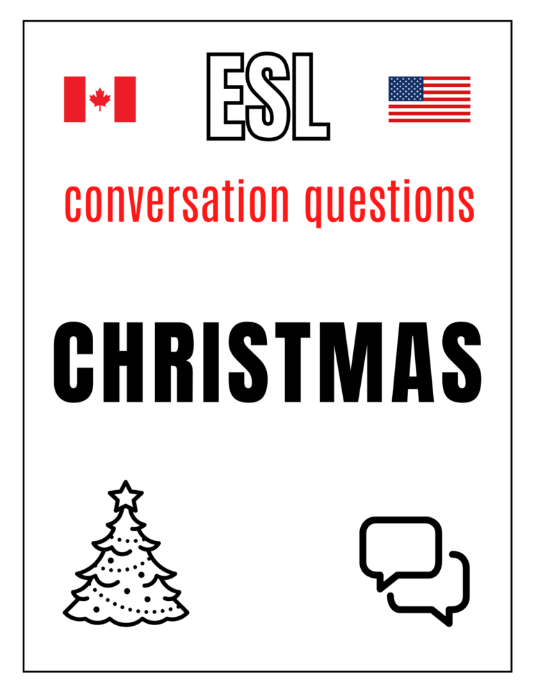 English ESL Conversation Questions about Christmas Free PDF Download