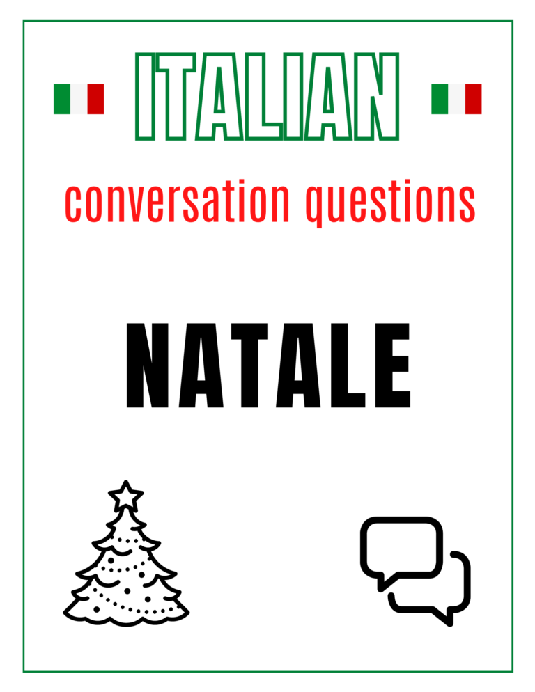 Italian Conversation Questions about Christmas / Natale Free PDF Download