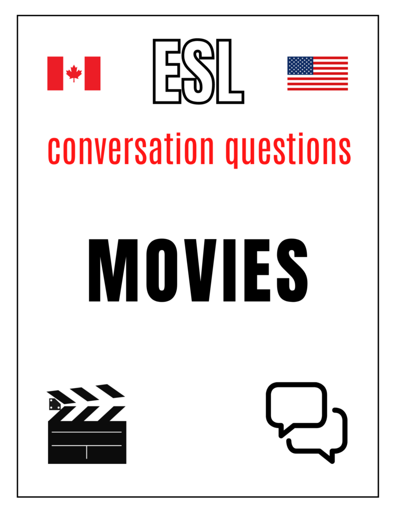 ESL EFL Conversation questions for language classes about movies