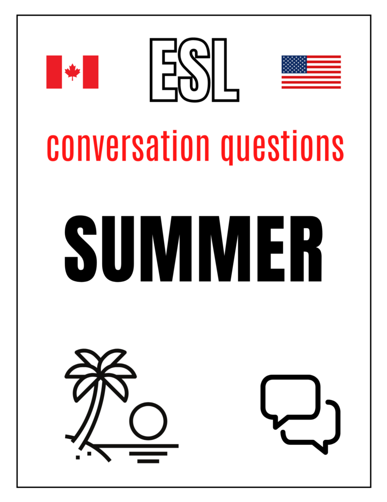 ESL EFL English Conversation Questions for the Classroom