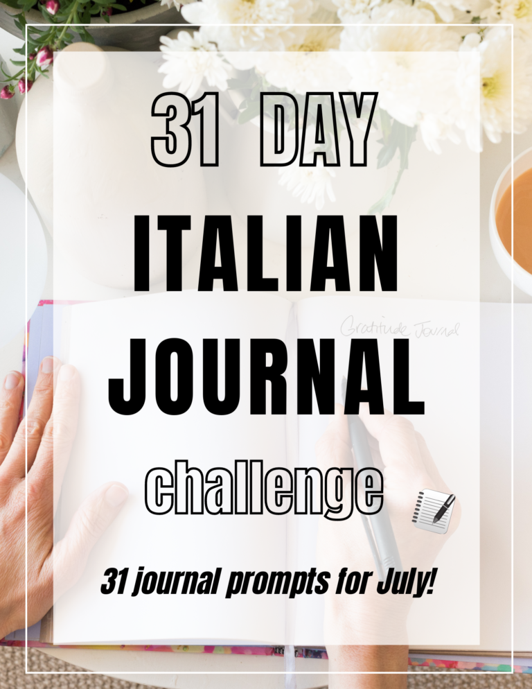 Practice Italian with Italian Language Journal Challenge