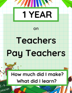 My First year on TPT - how much did I make, what did I learn