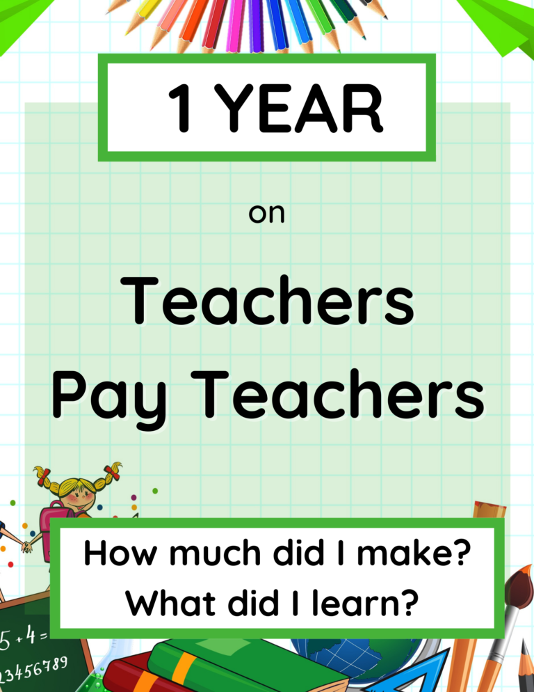 My First year on TPT - how much did I make, what did I learn