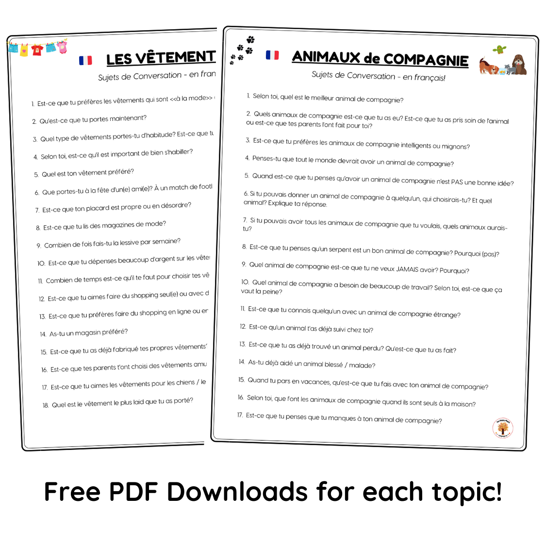 French Conversation Questions Free PDF Download