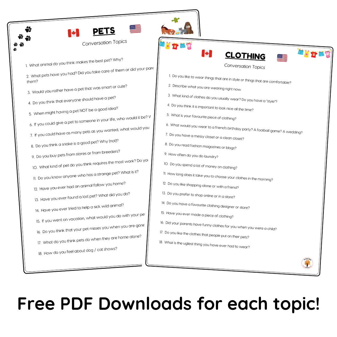 ESL EFL Conversation Questions Free PDF Download