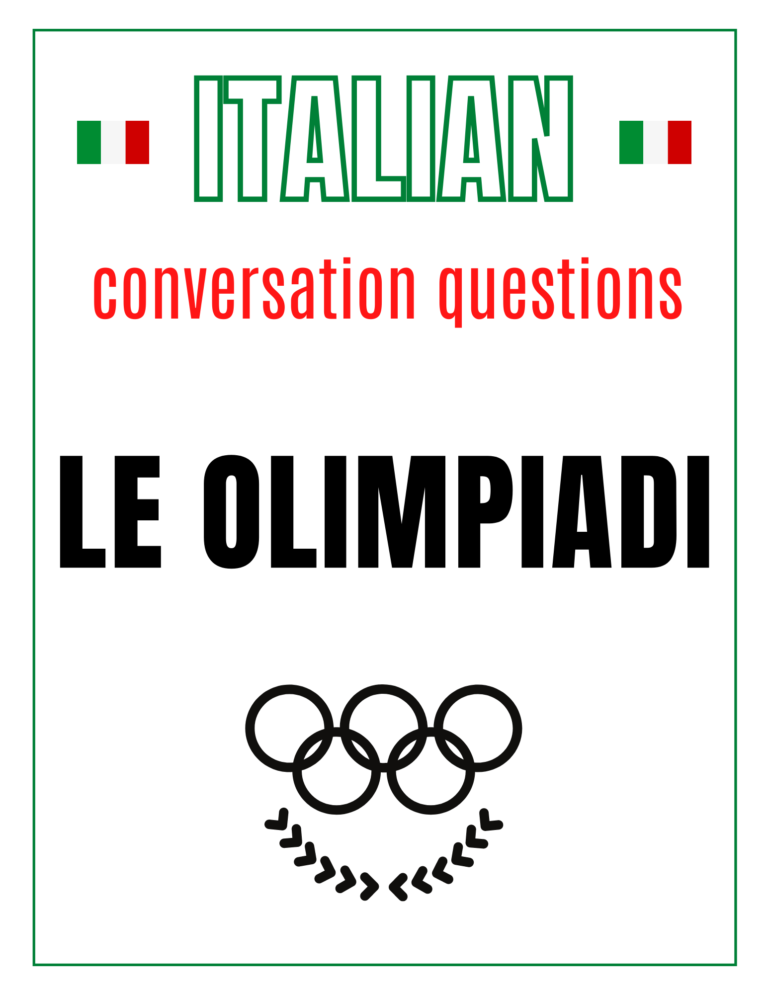 Italian Discussion Questions about the Olympics / le Olimpiadi