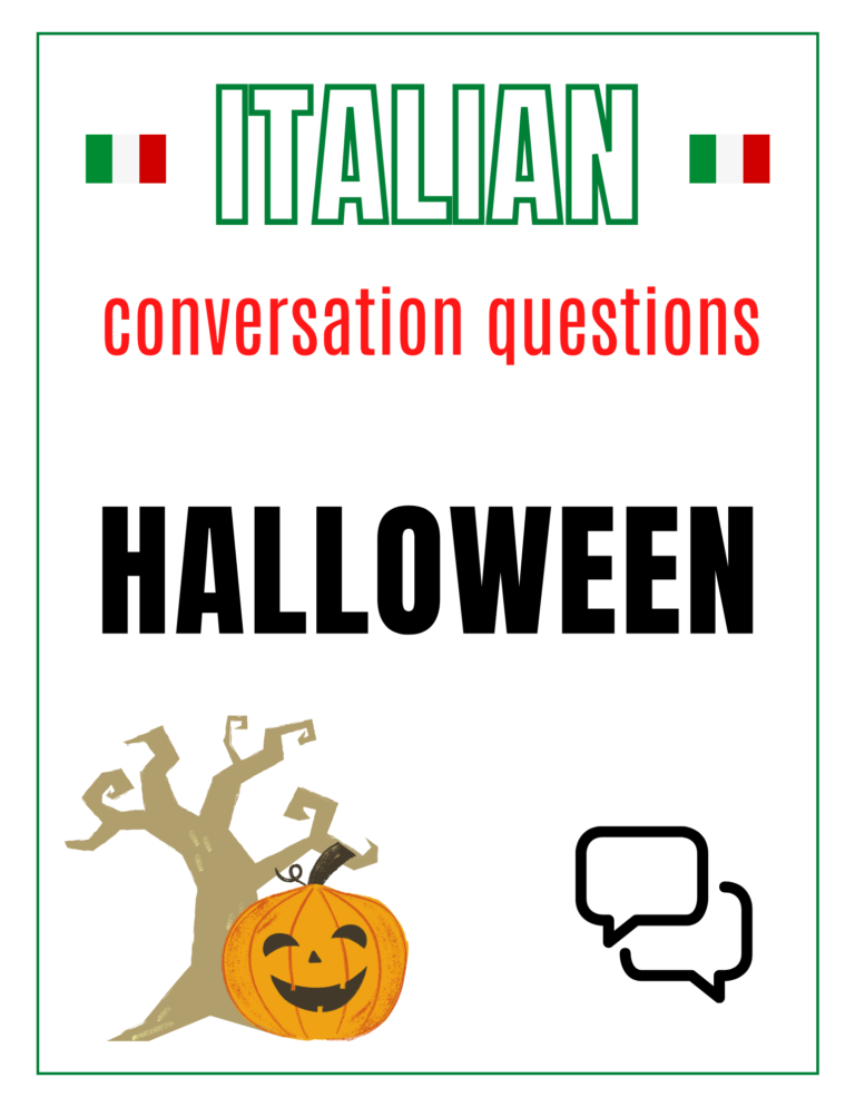 Halloween - Italian Discussion Questions