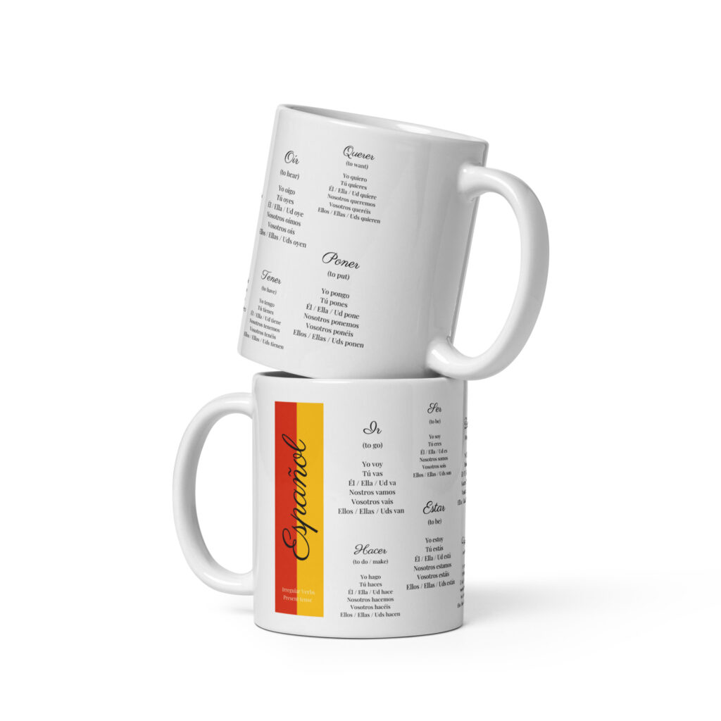 Spanish Irregular Verbs Mug