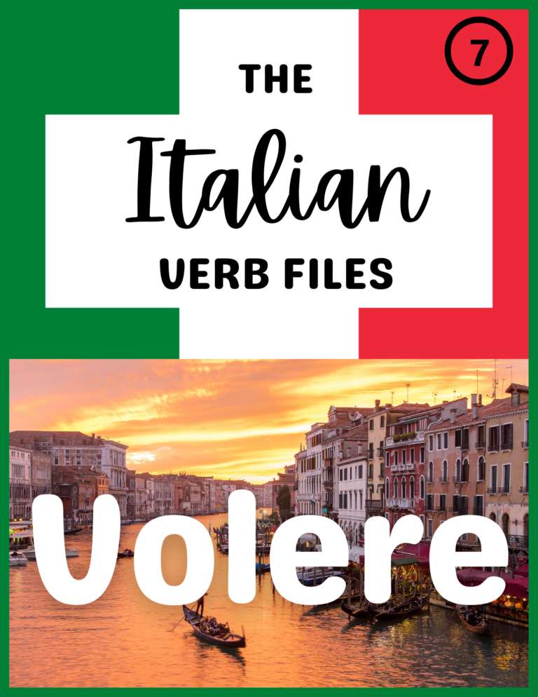 Italian Verb Volere Conjugation and Verb Chart