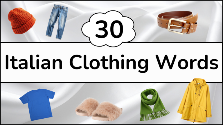 Beginner Italian Clothing Vocabulary Resources Free PDF Download