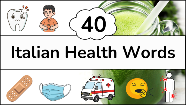 Italian Health Vocabulary Words