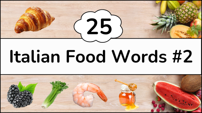 Italian Food Vocabulary Words Resources Free PDF Download