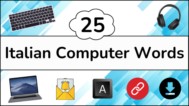 Italian Computer Vocabulary Words Resources Free PDF Download