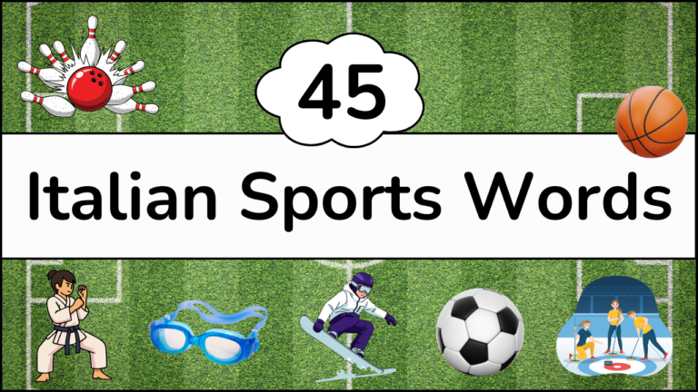 Italian Sports Vocabulary Words YouTube Video