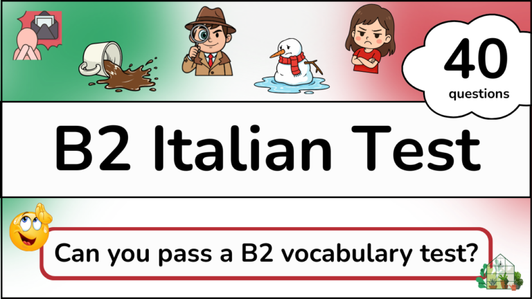 Italian B2 Vocabulary Word List Free Download