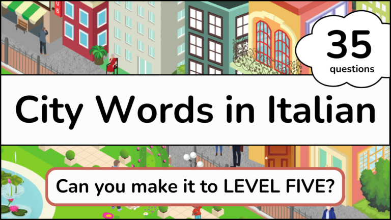 Italian City Words Vocabulary Quiz Video
