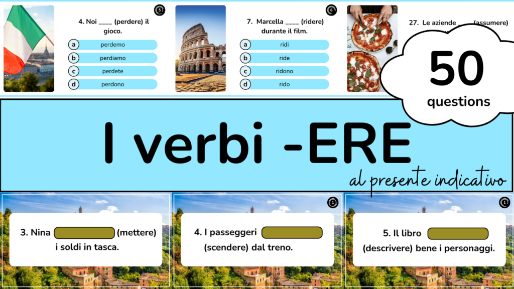 Italian ERE Verbs Conjugation Quiz