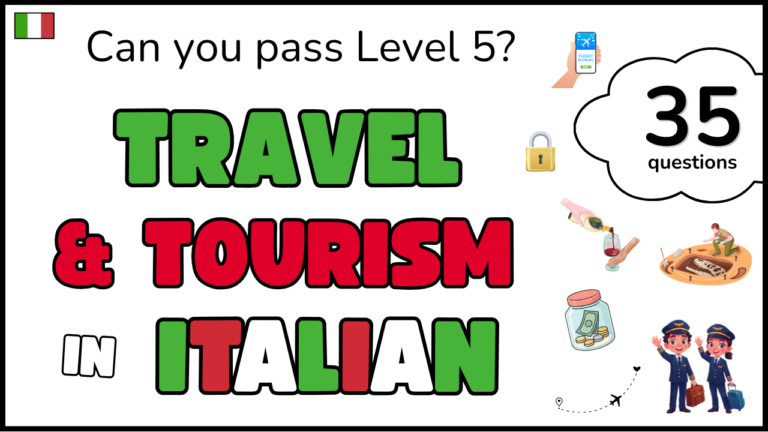 Italian Travel and Tourism Vocabulary Word List Free PDF Download