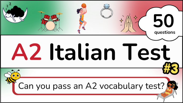 Italian A2 Vocabulary Test Video
