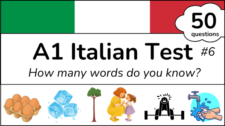 Free Beginner Italian Vocabulary List and Video